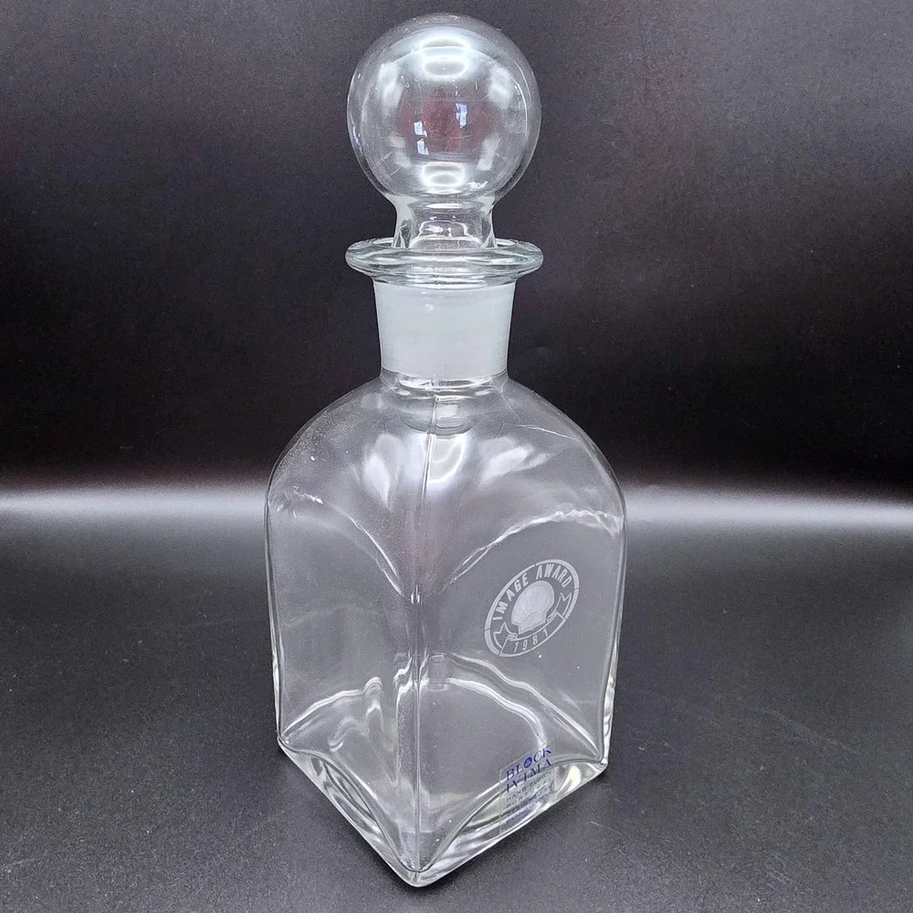 Block Ivima Hand Blown‎ Glass Decanter Image Award 1981 Designed Gerald Culotta